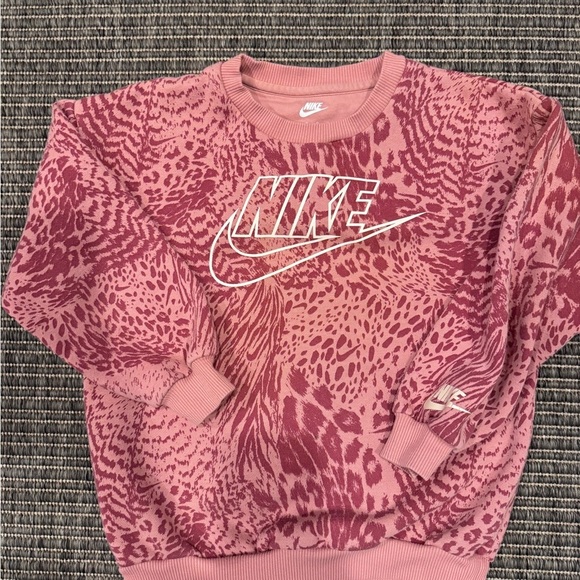 Nike Other - Nike Kids Pink Animal Print Hoodie